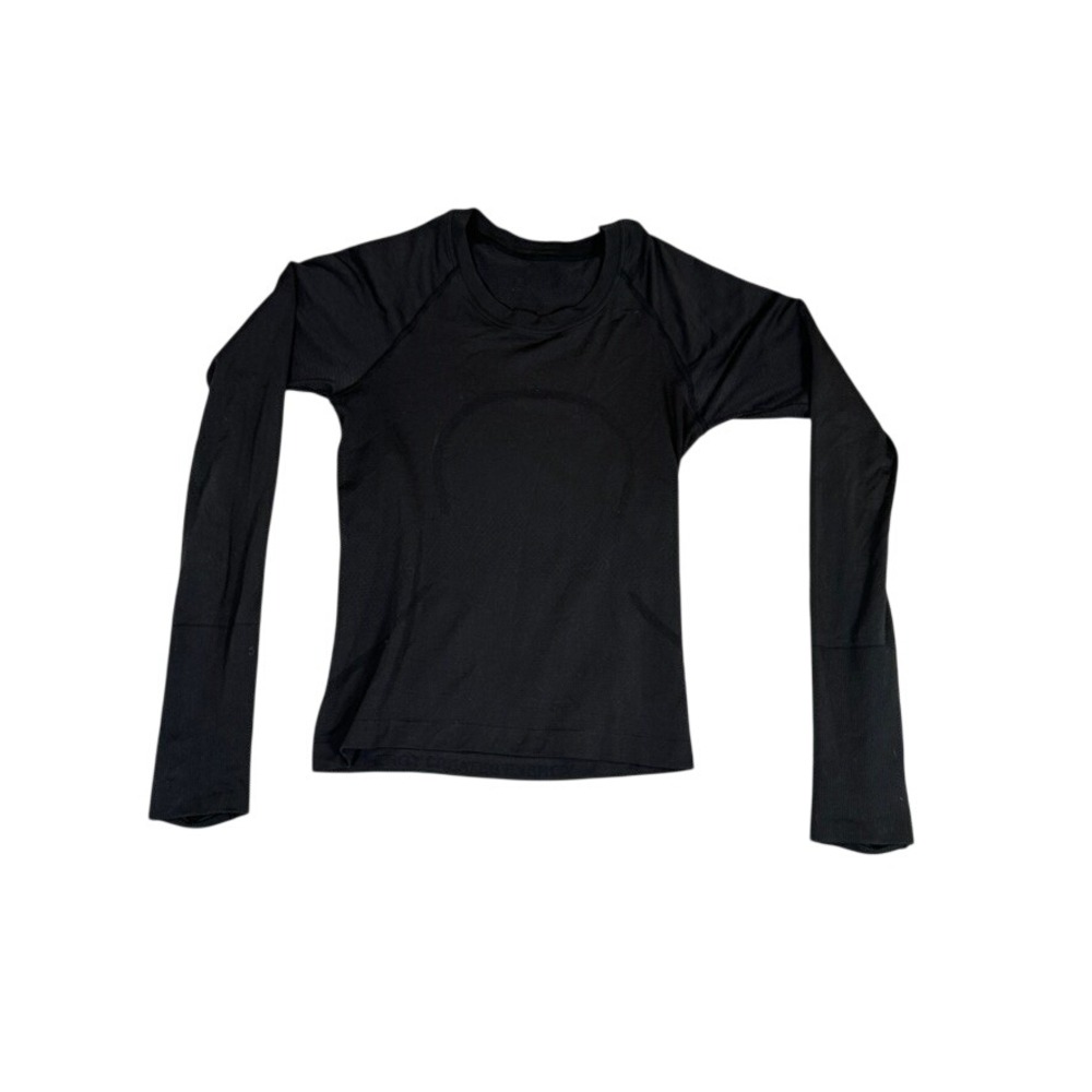Lululemon Swiftly Tech Long Sleeve Shirt Black Seamless Activewear Top